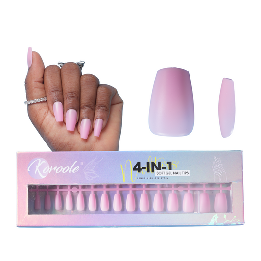 Blush Enchantment - Short Coffin Semi-Finished Press-On Nails