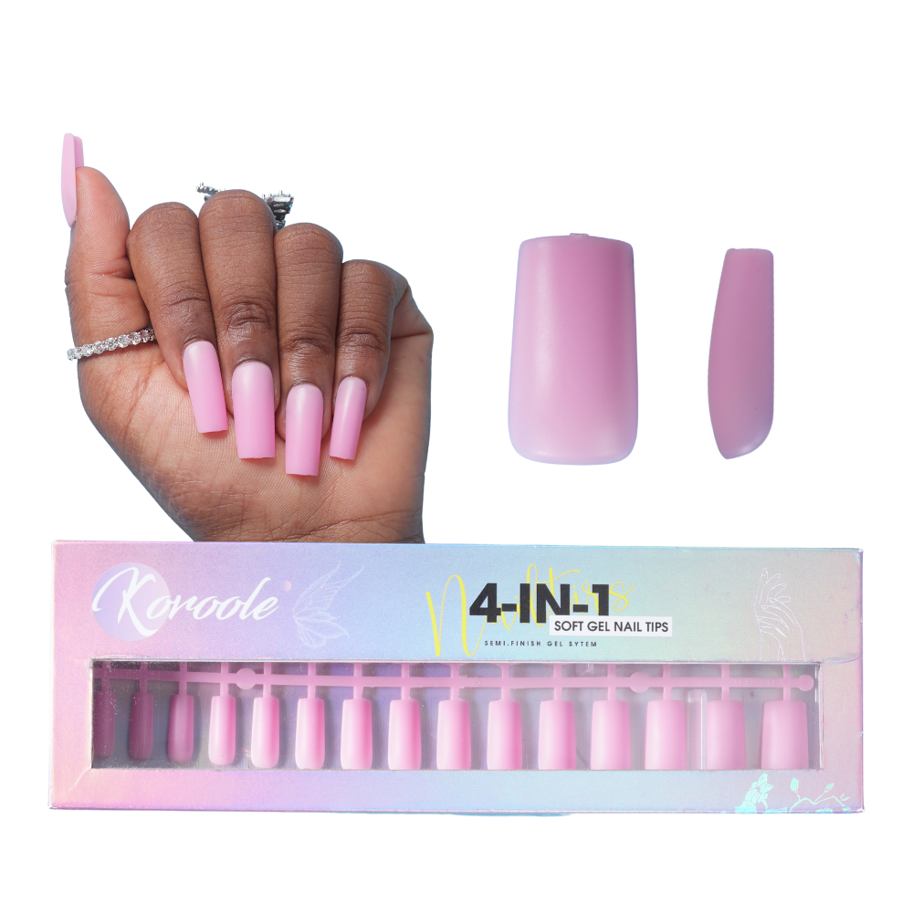 Rose Radiance - Medium Square Semi-Finished Press-On Nails