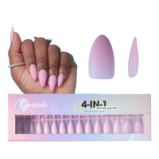 Blush Elegance - Medium Almond Semi-Finished Press-On Nails