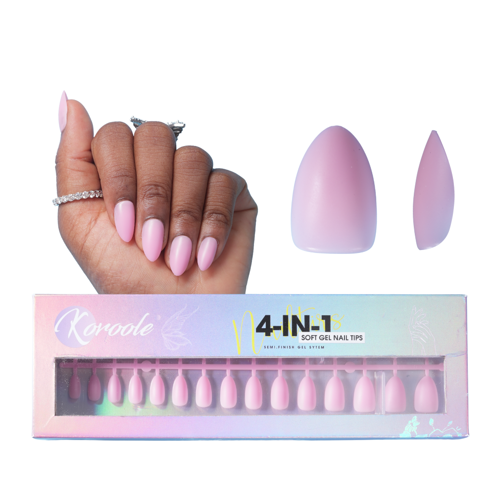 Blush Allure - Short Almond Semi-Finished Press-On Nails